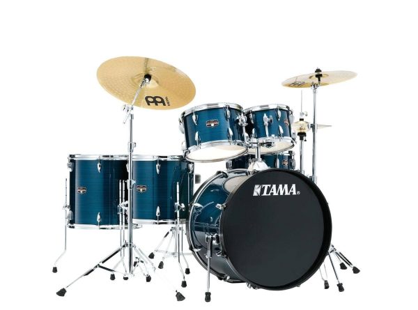 Tama Imperialstar Hairline Blue 6Pc Drum Set With Hardware & Throne - product image