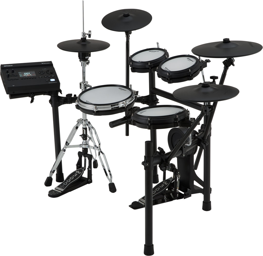 Roland TD316 electronic drum kit angled view with VH-10 hi-hat