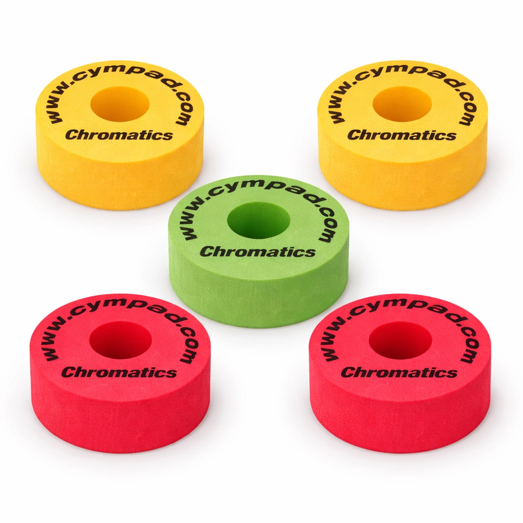 Cympad Chromatics Cymbal Washers CS15 (Assorted colours – Pack of 5) - product image