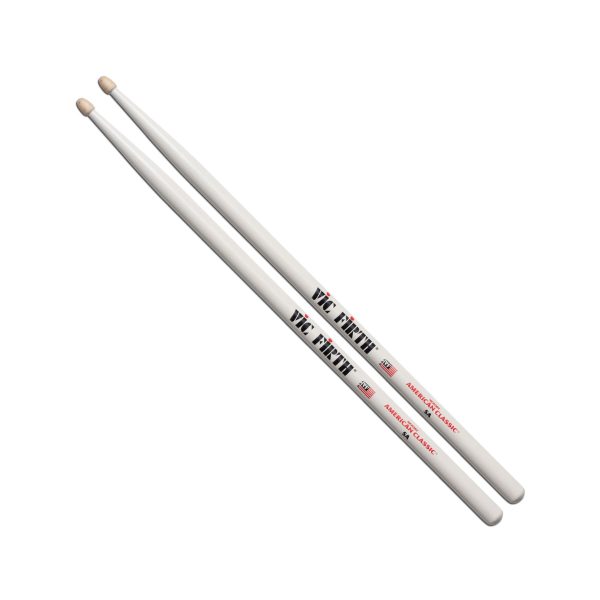 Vic Firth 5A Wood Tip American Classic White Drumsticks - product image