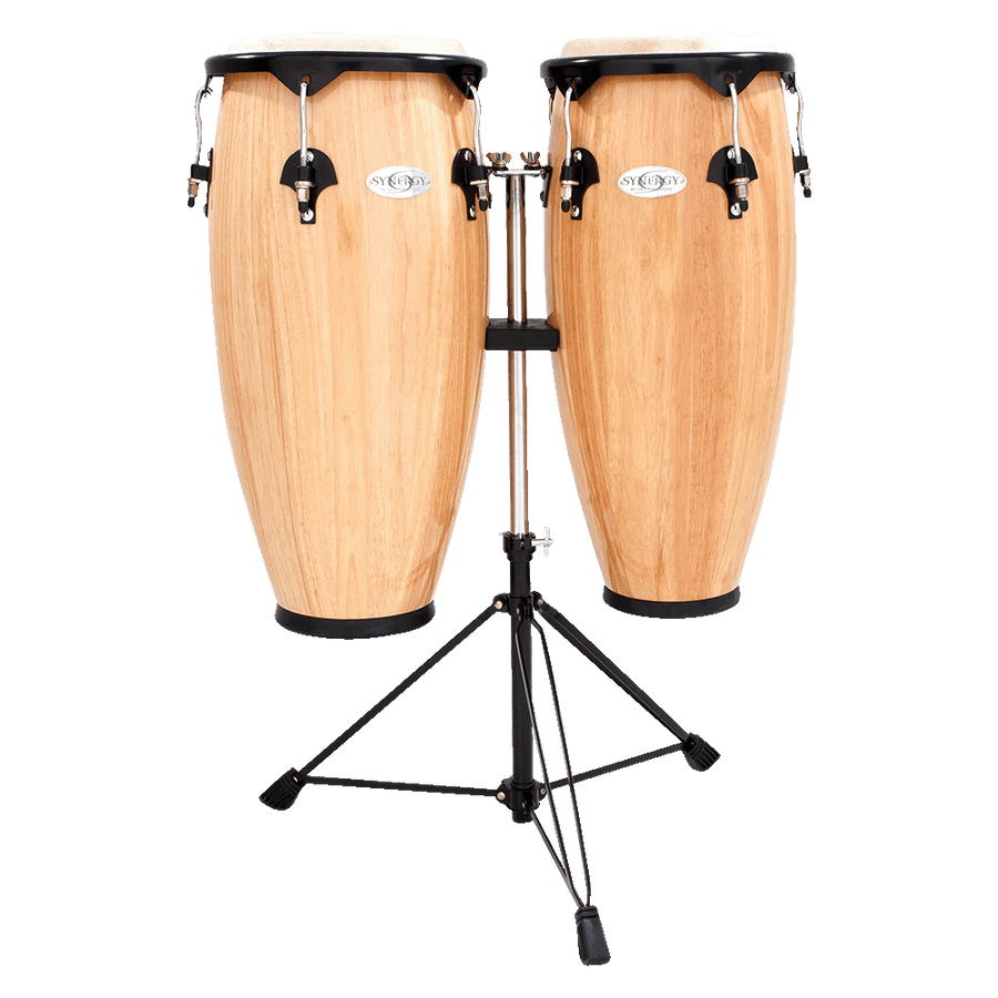 Toca 2300N Synergy Series Wood Conga Set with Stand - Natural - product image