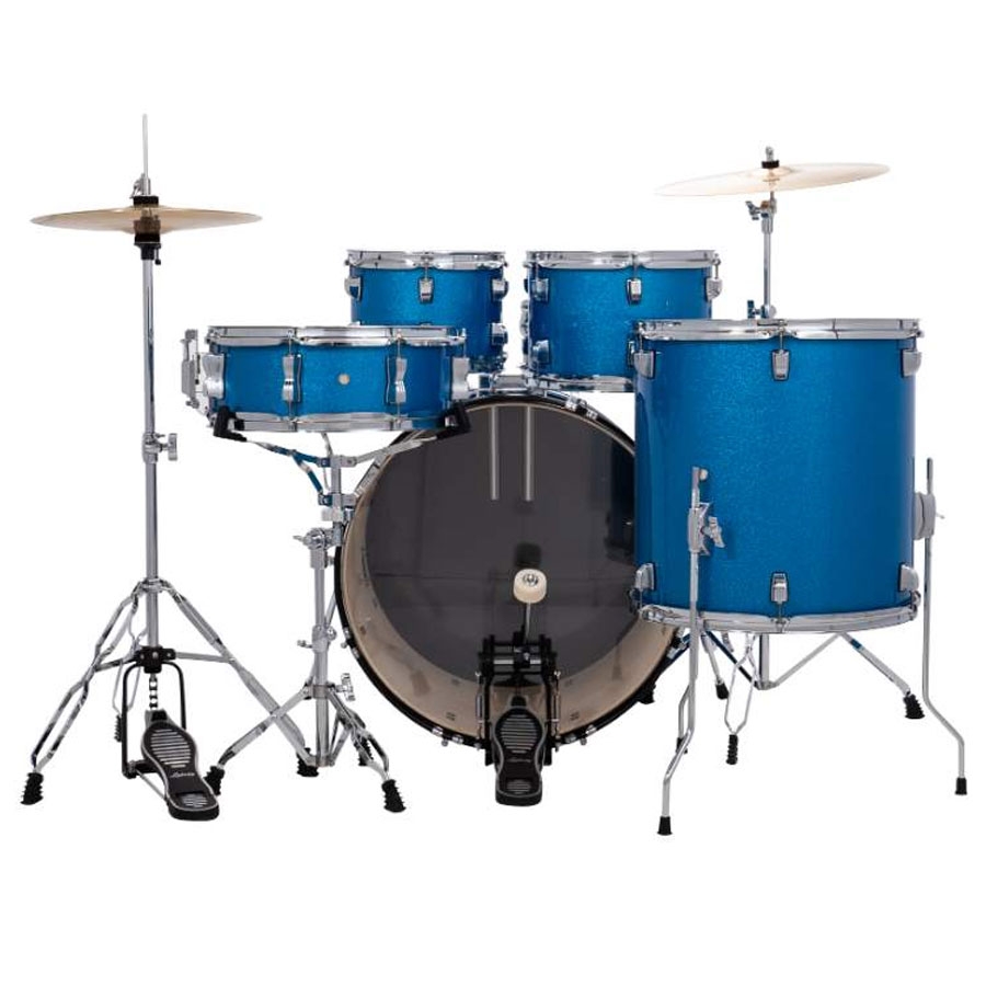 Ludwig Accent Drive 5-Piece Complete Drum Kit with Hardware and Cymbals - Blue Sparkle - product image