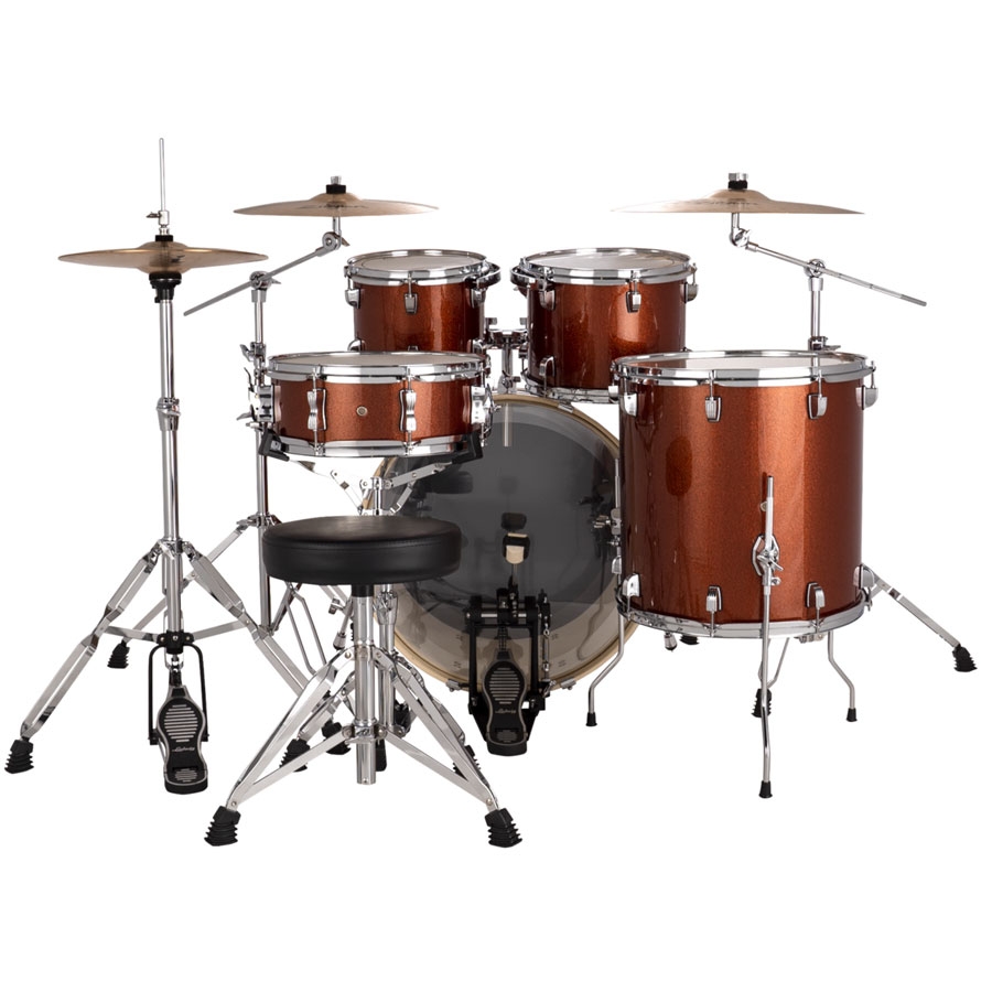 Ludwig Element Evolution 5-Piece Complete Drum Set with Hardware and Throne - Copper Sparkle - product image