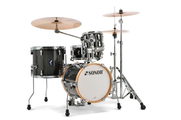 Sonor AQX Micro Black Midnight Sparkle 4pc Drumkit With Cymbal/Tom Holder - product image