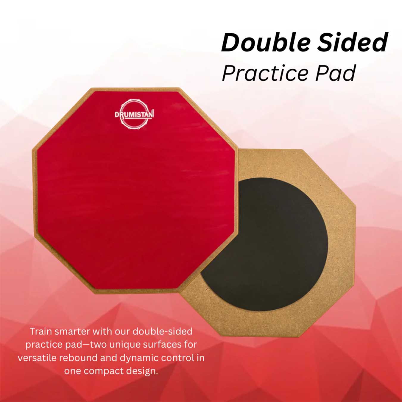 Drumistan 12" Real Rebound Practice Pad - Red - product image