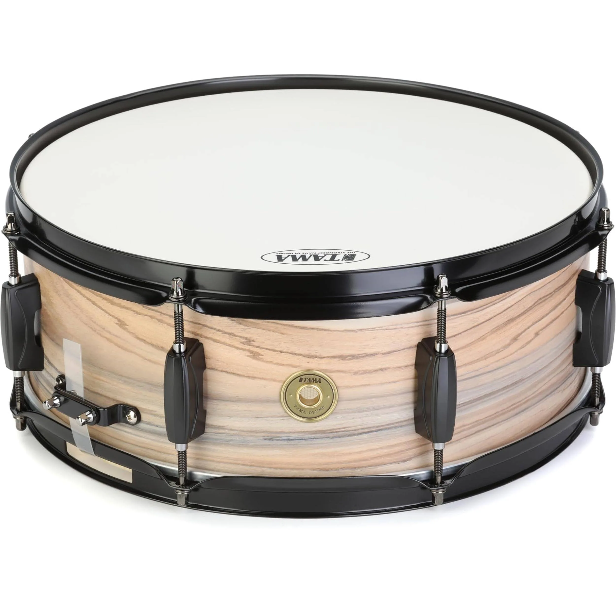 Tama WP1455BK-NZW Woodworks 14"x5.5" Snare Drum - Natural Zebrawood Wrap - product image