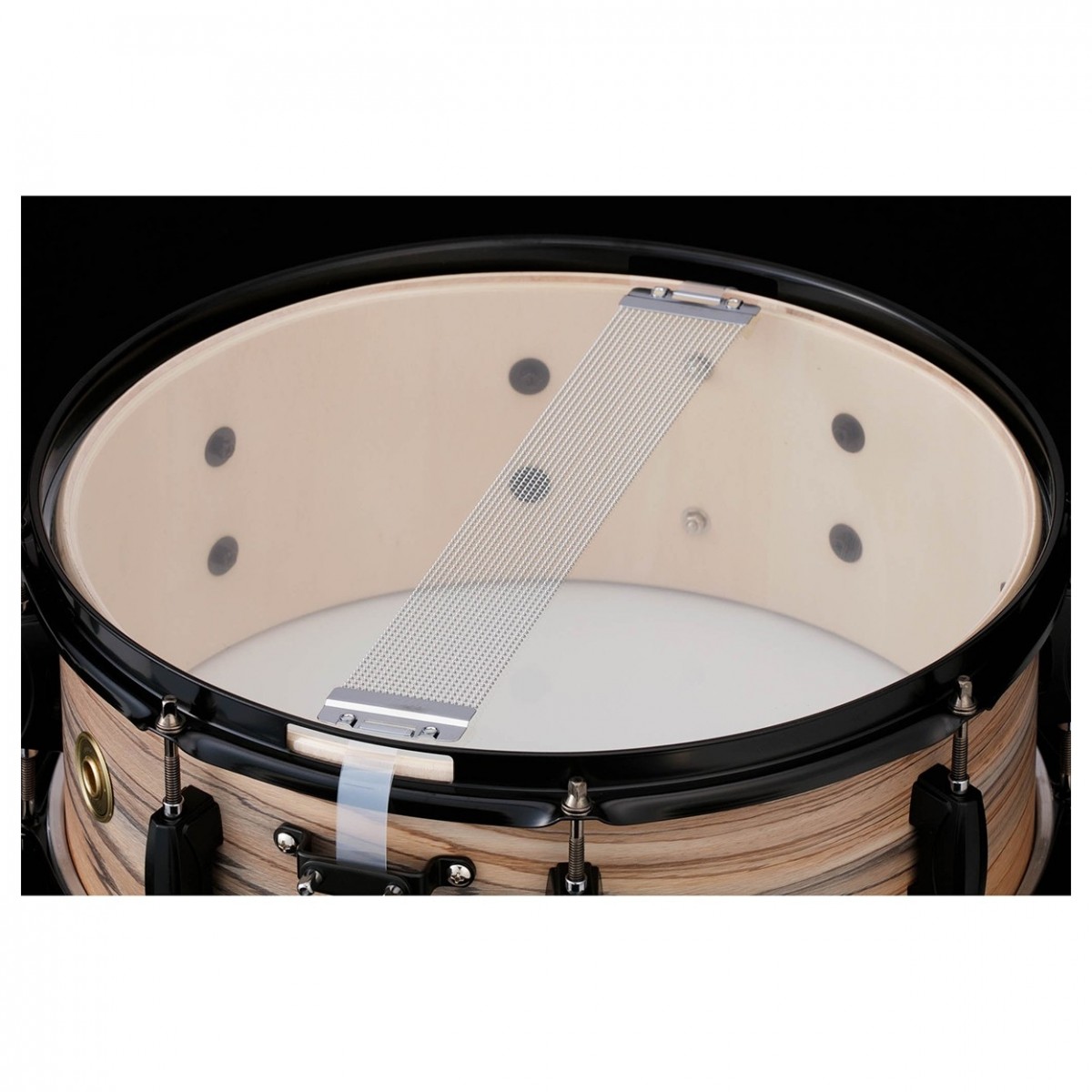Tama WP1455BK-NZW Woodworks 14"x5.5" Snare Drum - Natural Zebrawood Wrap - product image