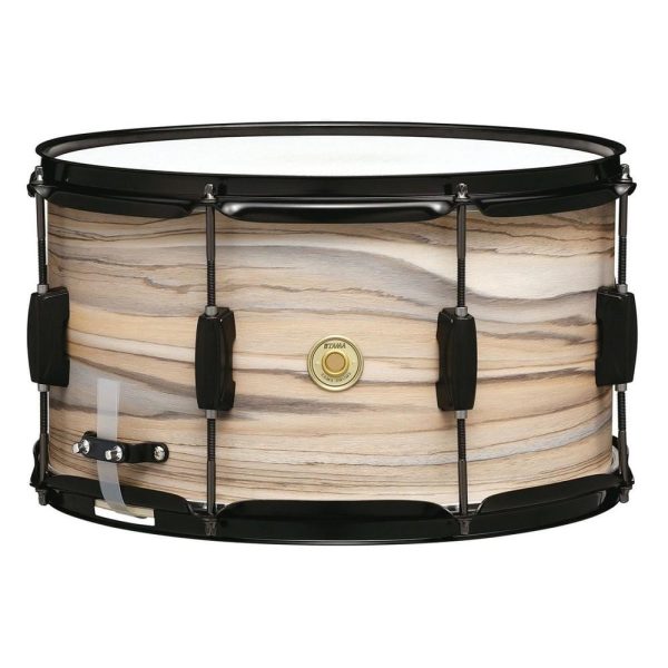 Tama WP148BK-NZW Woodworks 14"x8" Snare Drum - Natural Zebrawood Wrap - product image