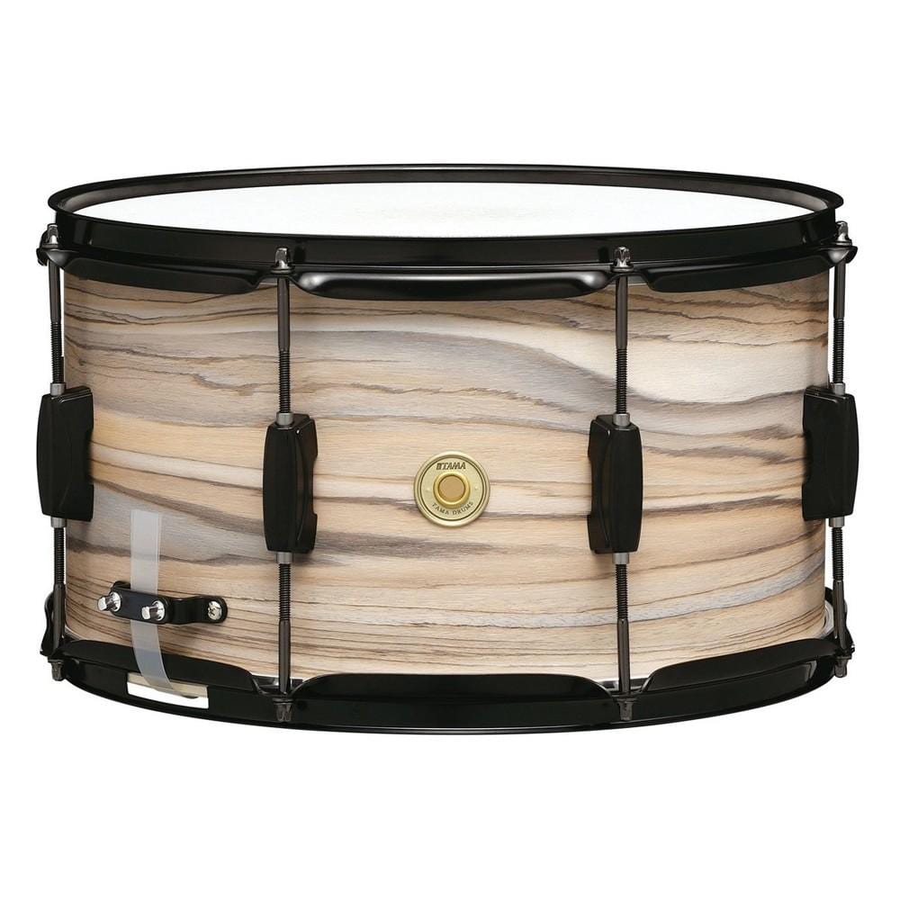 Tama WP148BK-NZW Woodworks 14"x8" Snare Drum - Natural Zebrawood Wrap - product image