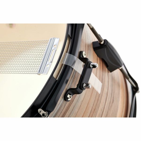 Tama WP148BK-NZW Woodworks 14"x8" Snare Drum - Natural Zebrawood Wrap - product image
