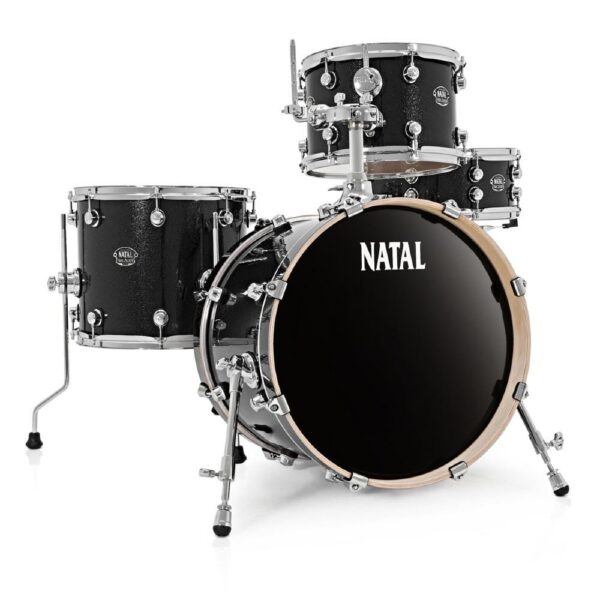 Natal Arcadia Birch Traditional Jazz Expanded 5-Piece Shell Pack - Black Sparkle - product image