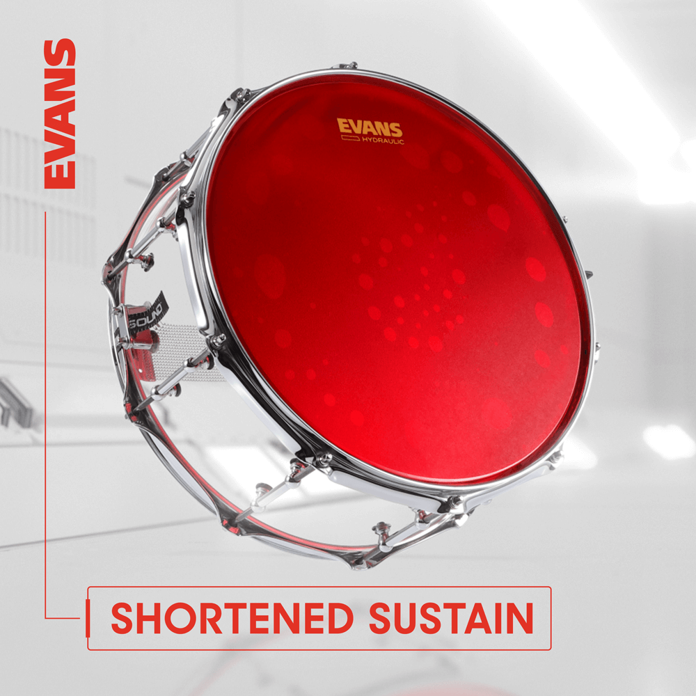 Evans BD22HR Hydraulic Red 22" Bass Drum Head - product image