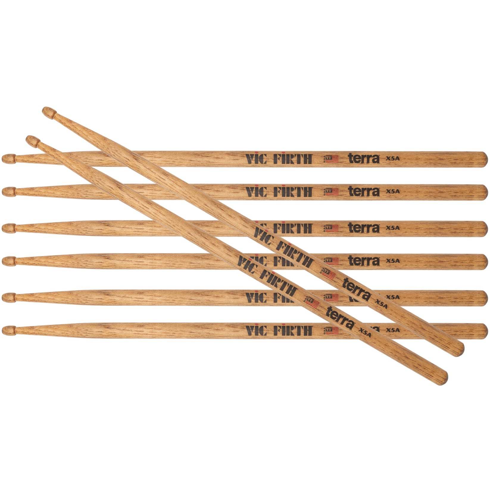 Vic Firth American Classic X5AT Terra Series Drumsticks — 4-Pair Value Pack - product image