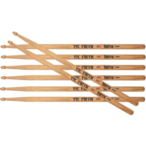 Vic Firth American Classic X5BT Terra Series Drumsticks — 4-Pair Value Pack - product image