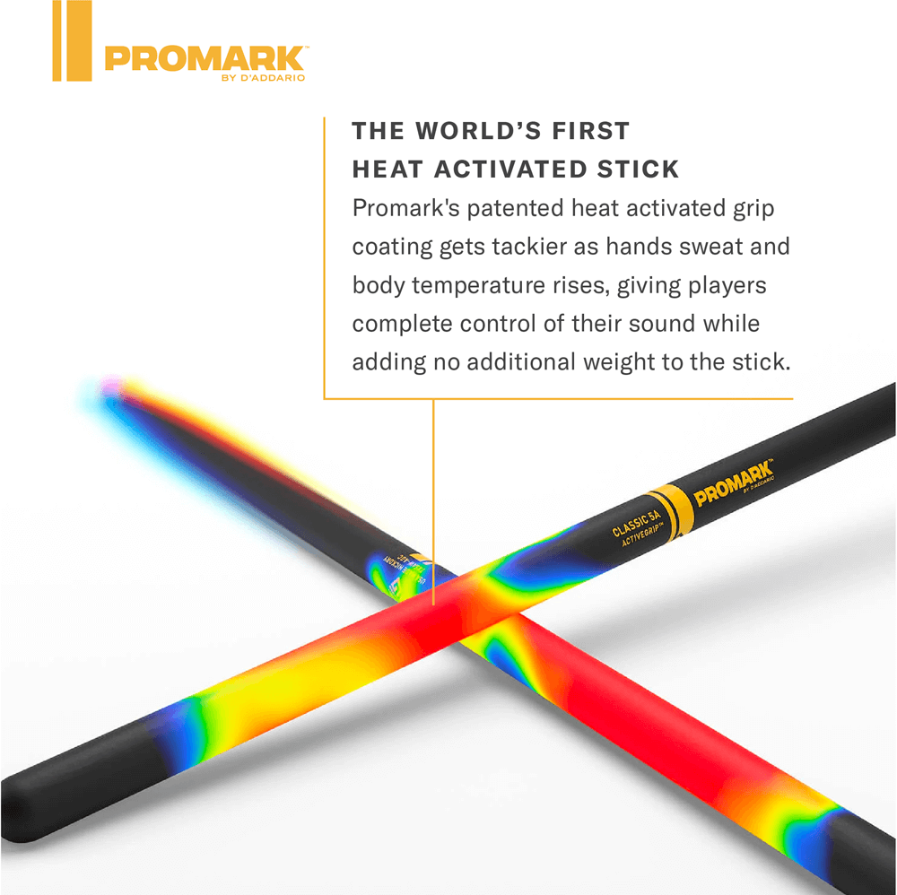 ProMark R5AAG Rebound 5A ActiveGrip Hickory Drumstick - product image