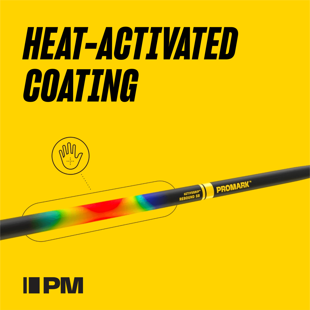 ProMark R5AAG Rebound 5A ActiveGrip Hickory Drumstick - product image
