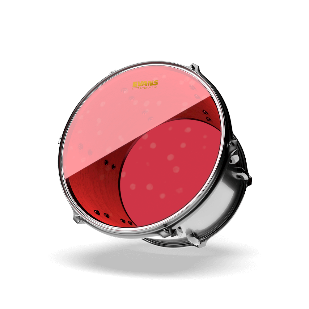 Evans TT08HR Hydraulic Red 8" Tom Batter Drumhead - product image