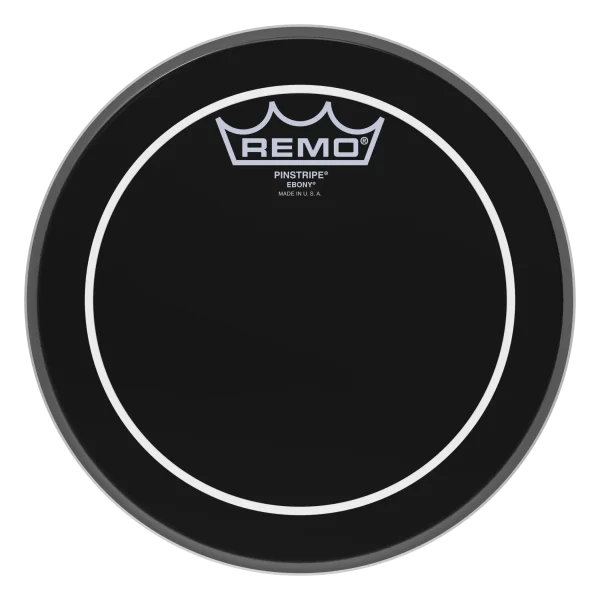 Remo ES-0608-PS Pinstripe Ebony Drumhead — 8" - product image