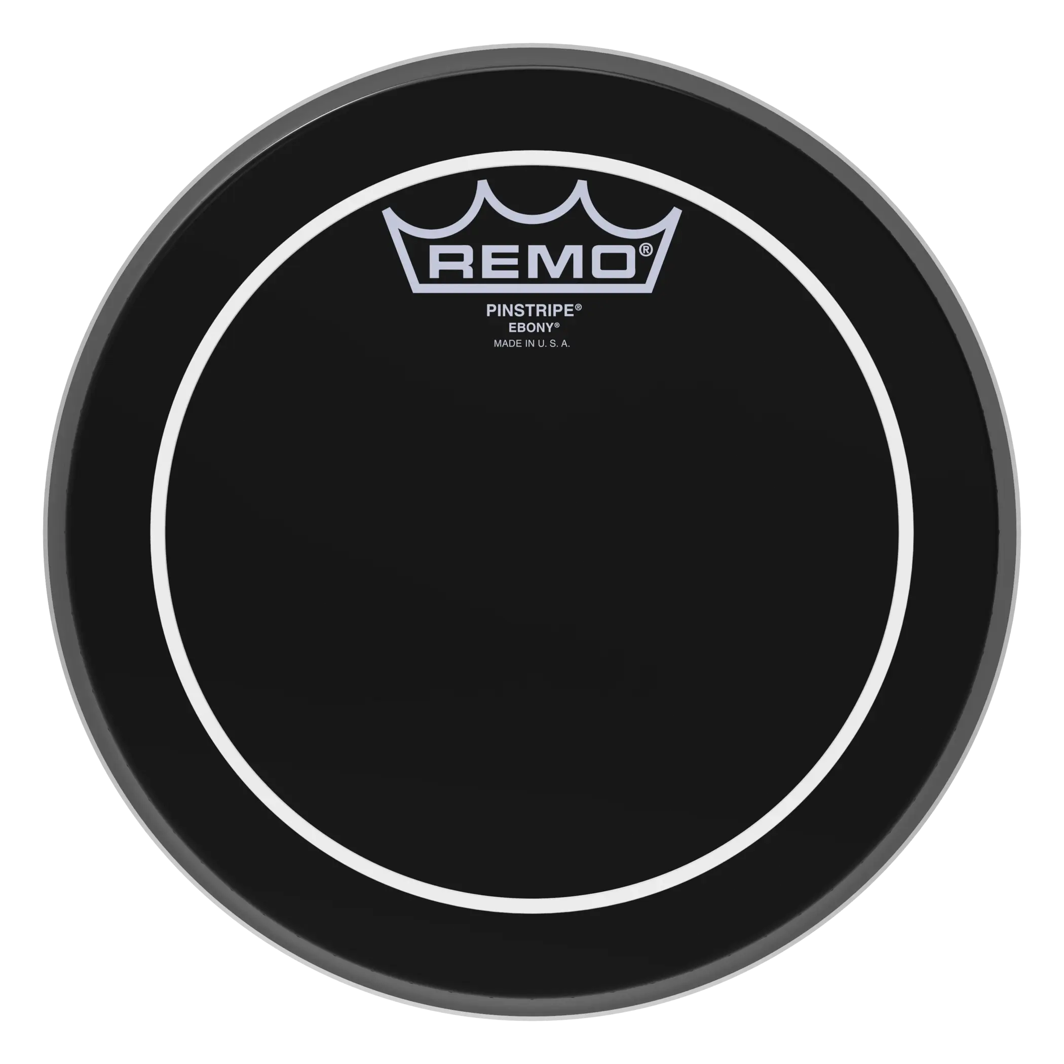 Remo ES-0608-PS Pinstripe Ebony Drumhead — 8" - product image