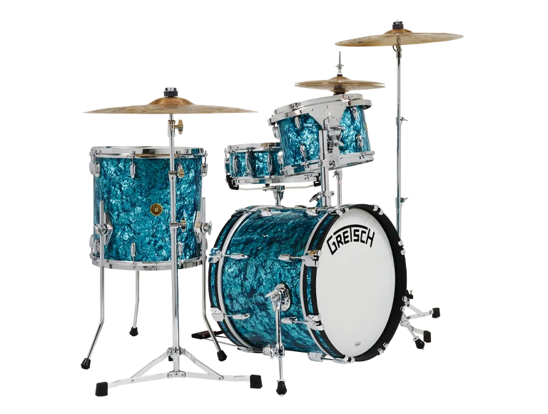 Gretsch Broadkaster Shell Pack – Customisable - Gretsch Broadkaster custom drum kit in Blue Pearl Nitron