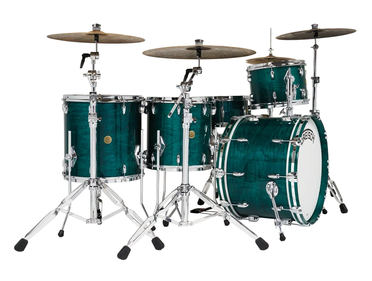 Gretsch Broadkaster Shell Pack – Customisable - Gretsch Broadkaster custom drum kit in Caribbean Blue Gloss