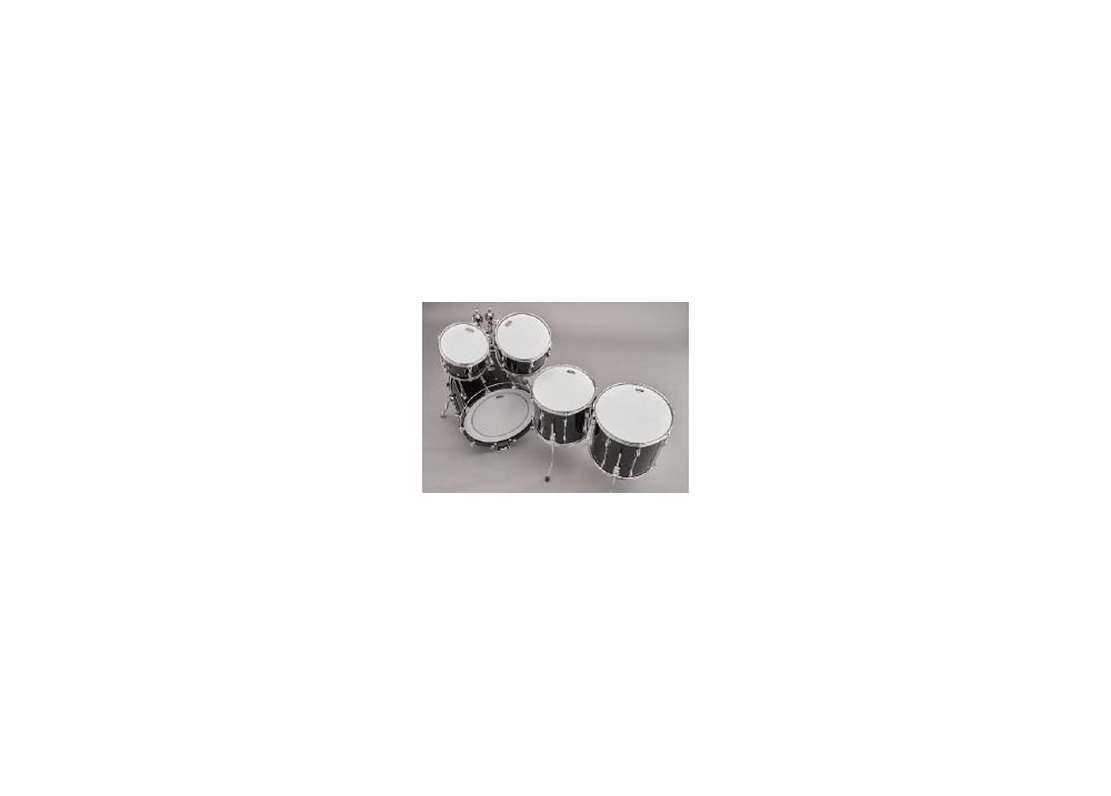 Yamaha Recording Custom 5-Piece Shell Pack – Solid Black - Yamaha Remo Ambassador Coated drum head fitted to a Recording Custom tom