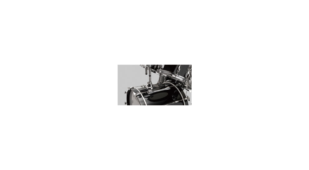 Yamaha Recording Custom 5-Piece Shell Pack – Solid Black - Close-up of the Yamaha Recording Custom weighted high-tension lug