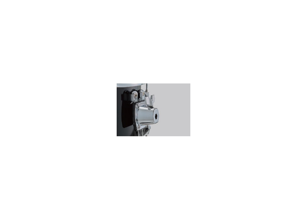 Yamaha Recording Custom 5-Piece Shell Pack – Solid Black - Close-up of the low-contact Yamaha YESS tom mount on a Recording Custom drum