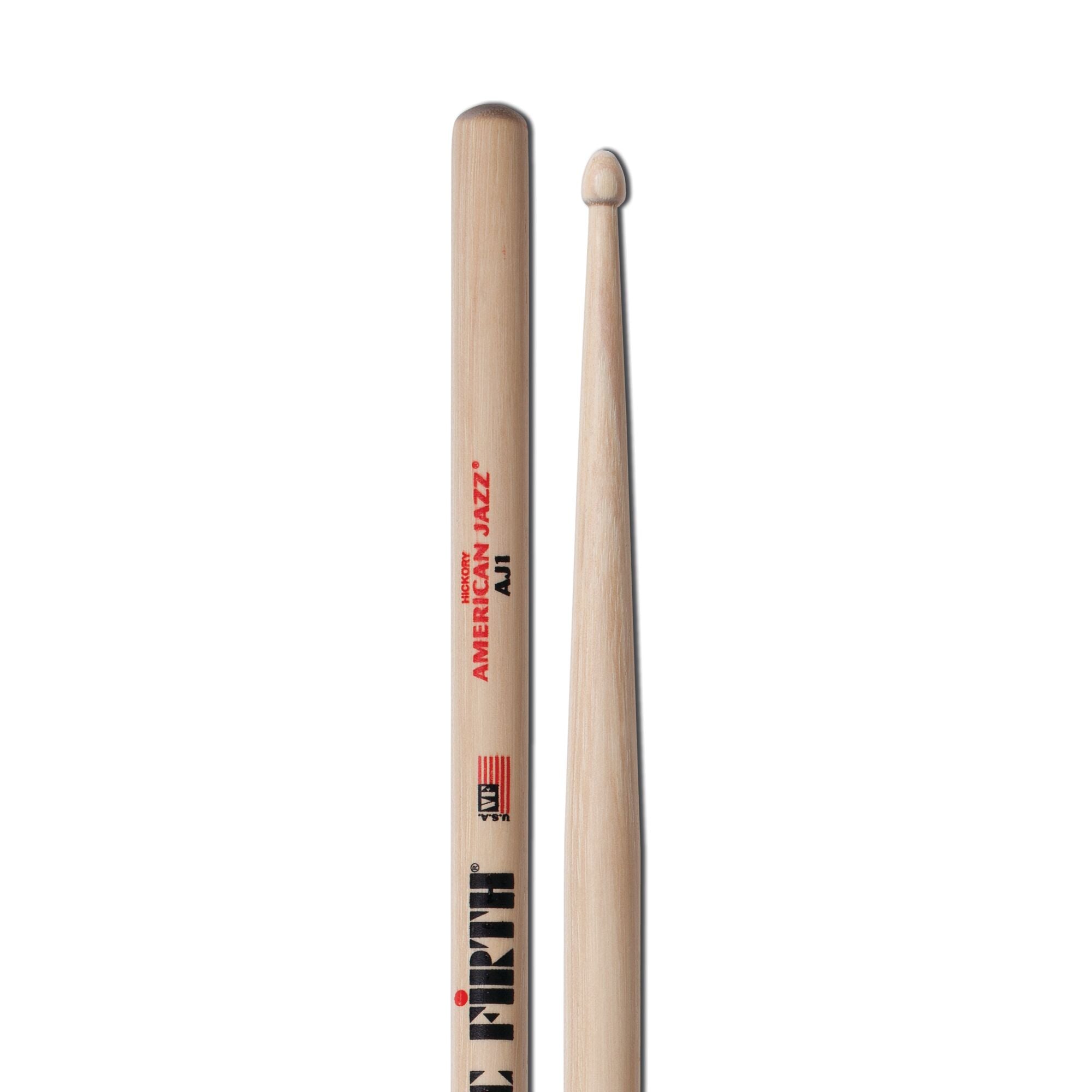 Vic Firth AJ1 Wood Tip American Jazz Drum Sticks profile and taper