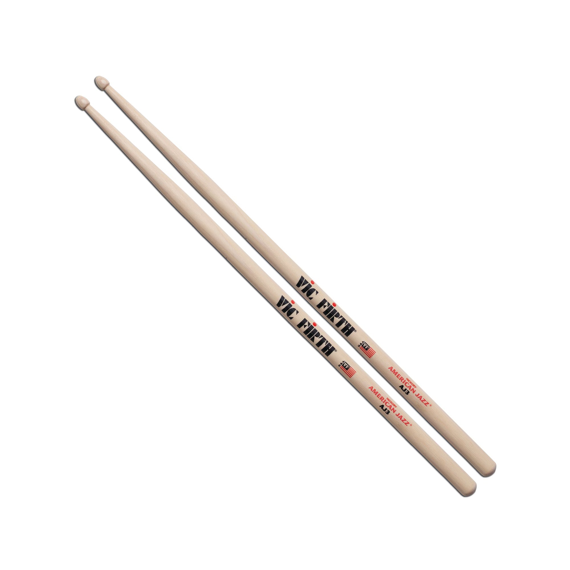 Pair of Vic Firth AJ3 Wood Tip American Jazz Drum Sticks