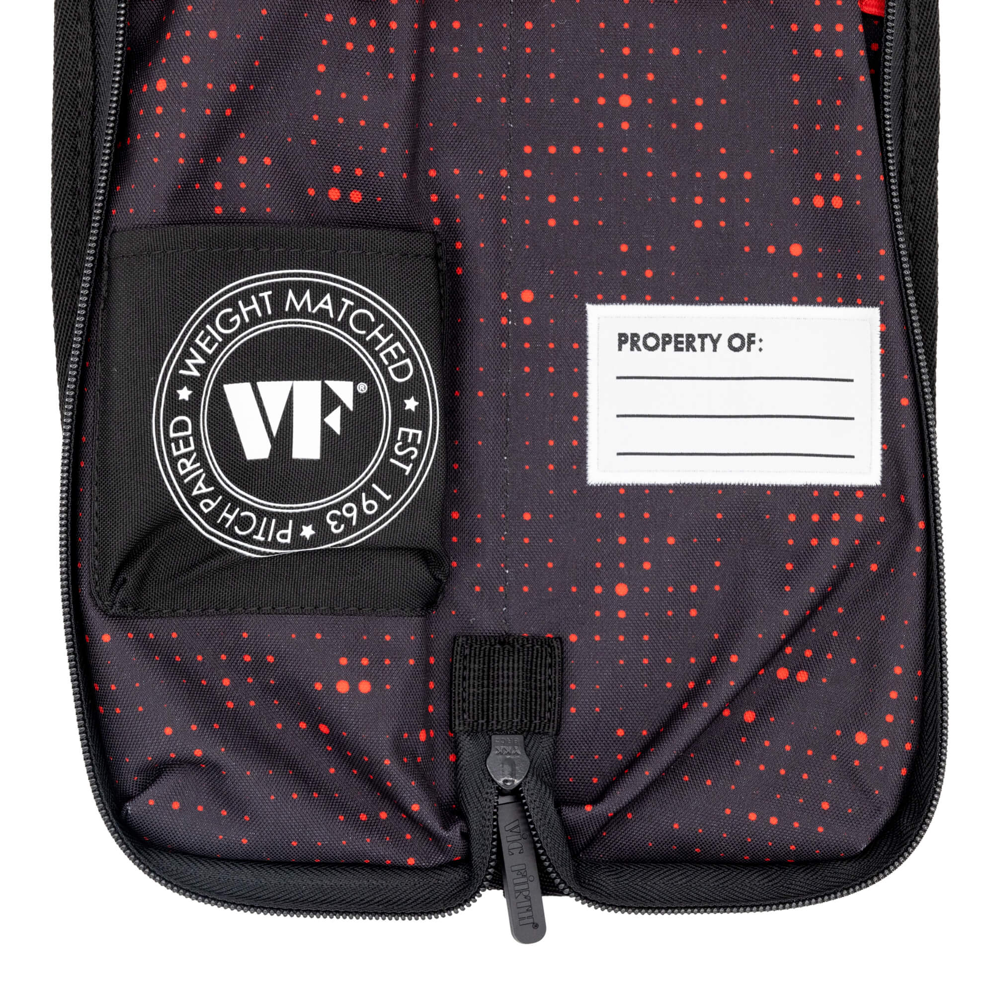 Vic Firth Essential Stick Bag – Red Dot inside label