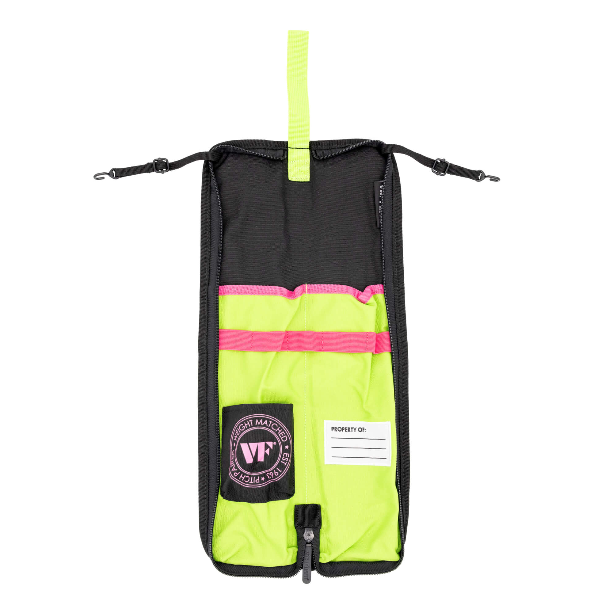 Vic Firth Essential Stick Bag – Neon, open interior