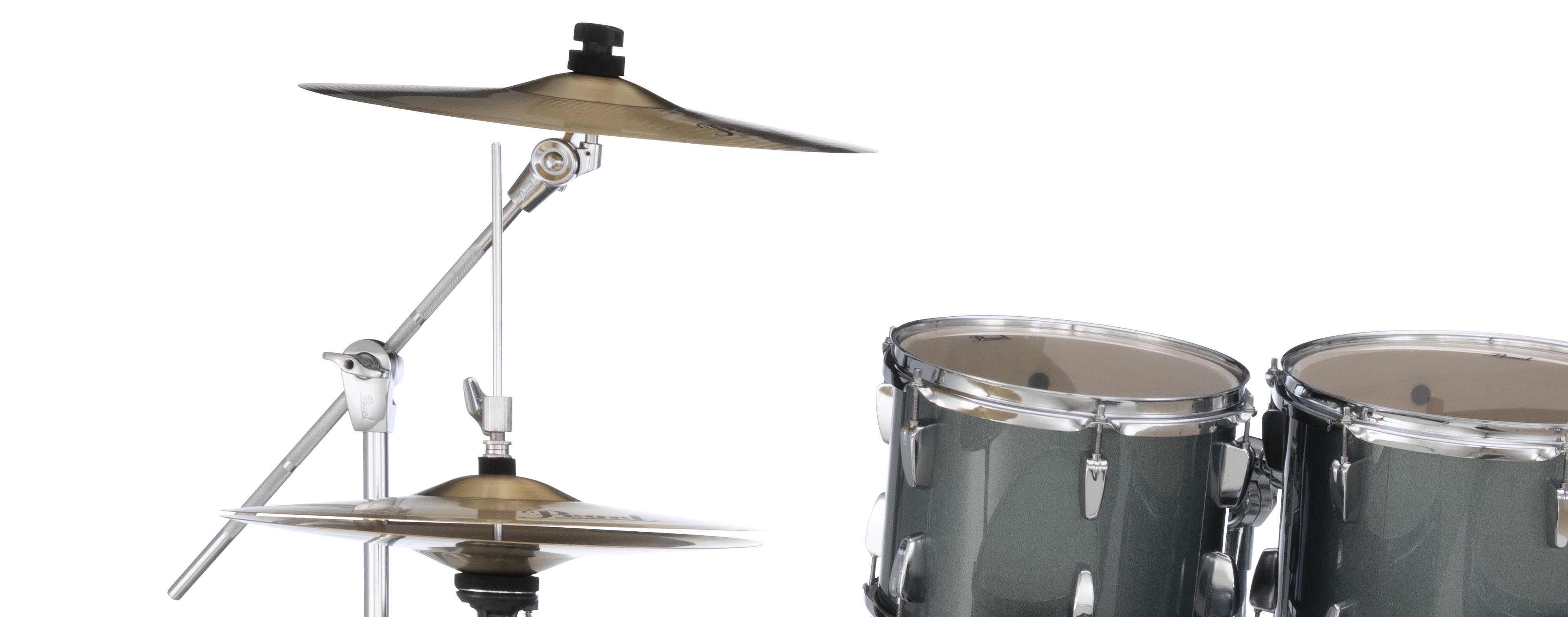 Pearl Roadshow brass crash/ride and hybrid hi-hat cymbals